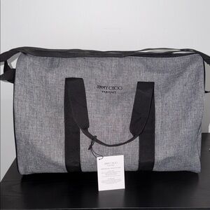 Jimmy Choo Black and Gray Duffel Bag